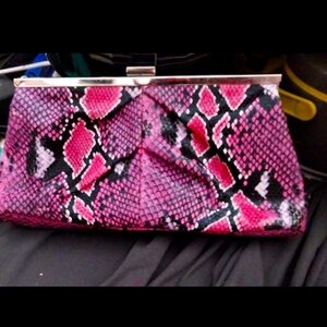 Snakeskin clutch